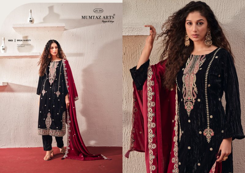 Ranihaar By Mumtaz Arts Crush Velvet Designer Salwar Suits 